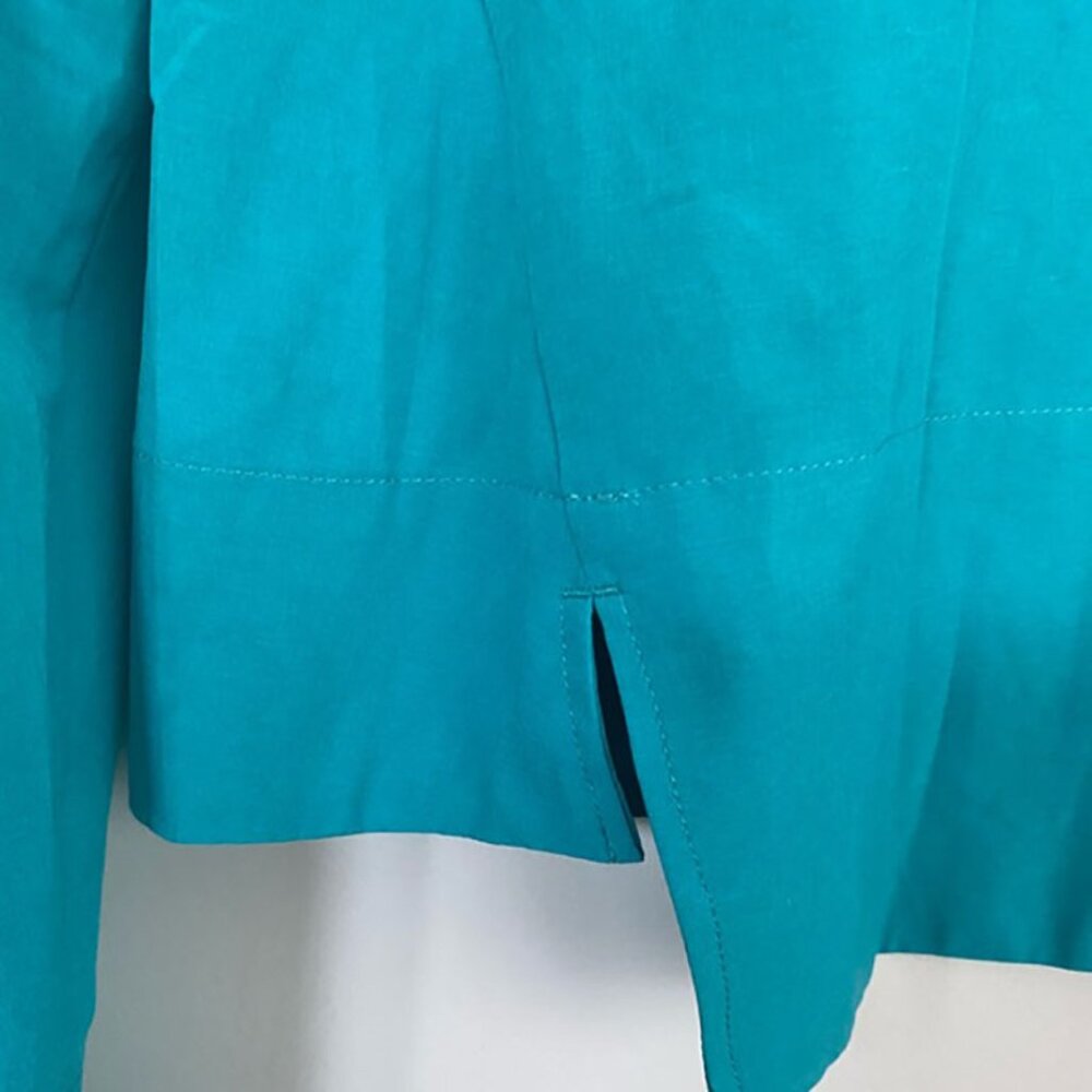 Asics LiteLong Sleeve Pullover Cover up In Teal / Turquoise size M - Picture 7 of 10